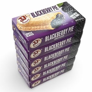 JJ's Bakery Classic Glazed Fruit & Cream Pies – 4 oz, 6 Pack | Blackberry