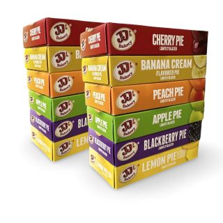 JJ's Bakery Glazed Pie Fruit Flavored Variety Pack, 4 Oz Individually Boxed | Pack of 12