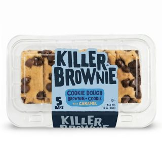 Killer Brownie Cookie Dough Brownie Bars, 12 oz Tray (5 Count) - Cookie Dough & Caramel Dessert Bars