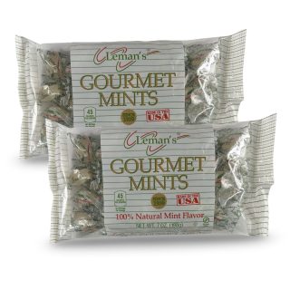 Leman's Gourmet Mints – Made in USA with 100% Natural Mint Flavor | 7 oz Bags (2 Pack)