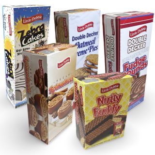 Little Debbie Mega Sized Cakes Variety Packs | 5 Unique Treats: Nutty Peanut Buddy Bars, Oatmeal and Fudge Double Decker Rounds, Cosmic Brownies, Zebra Cakes