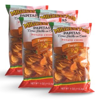 Miguelitos Papitas Potato Chips – Fuego | 4 Bags