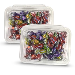 Mixed Fruit Filled Nostalgic Grandma Candy | Classic Apple, Pineapple, Grape and Strawberry Fruity Liquid Center Treats | 2 Bulk 8 Oz Tubs (1 Lb Total)
