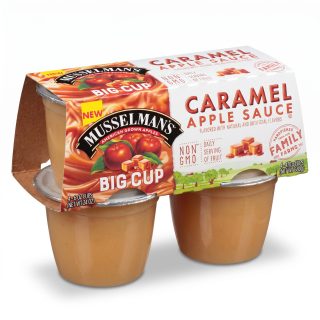 Musselman's Applesauce Cups | 1 Pack (4 Caramel Cups) 6 oz