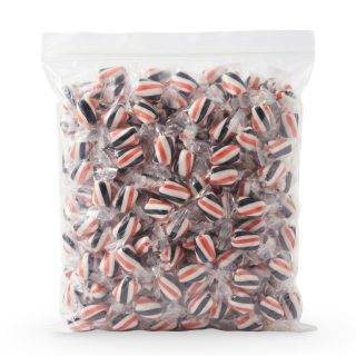 Nostalgic Hard Candy Mix 2 lb Bags, Atkinson's Mint Twist |Black, Orange & White