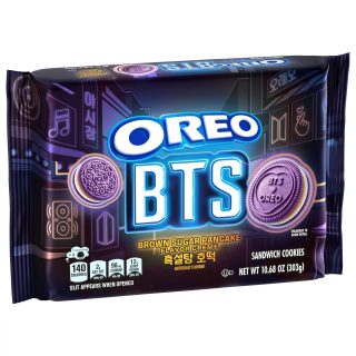 OREO Limited Edition Brown Sugar Pancake Flavor Creme Sandwich Cookies, Purple Chocolate Wafers, 10.68 oz