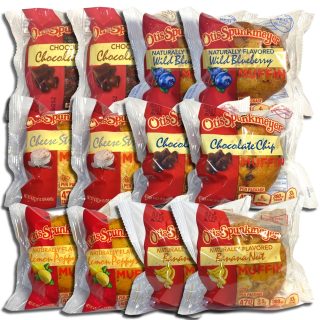 Otis Spunkmeyer Muffins 6 Flavor Variety: Chocolate Chocolate Chip, Blueberry, Lemon, Chocolate Chip, Cheese Streusel, Banana | 12 Pack
