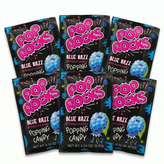 Pop Rocks Popping Candy, Gum & Dips 6 Pack | Blue Razz