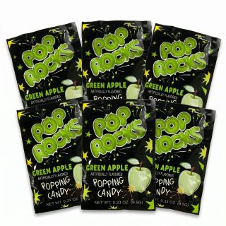 Pop Rocks Popping Candy, Gum & Dips 6 Pack | Green Apple