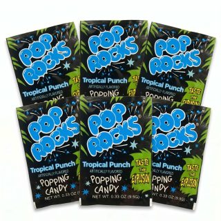 Pop Rocks Popping Candy, Gum & Dips 6 Pack | Tropical Fruit Punch
