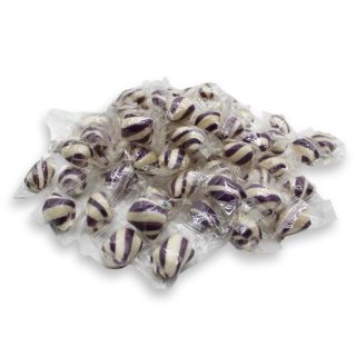 Purple & White Cylinder Shaped Grape Mint Candy Twists - 1 lbs.
