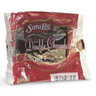 Sara Lee Iced Double Chocolate Cake, Individually Wrapped, 2.5 Oz | Pack of 12
