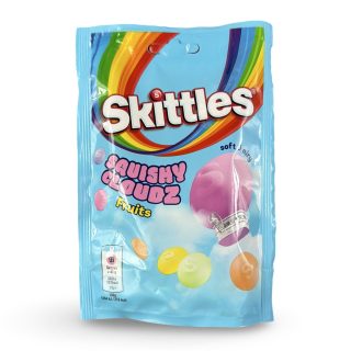 Skittles UK Imports, Squishy Clouds, Soft and Airy, Fruits 94 gm bag