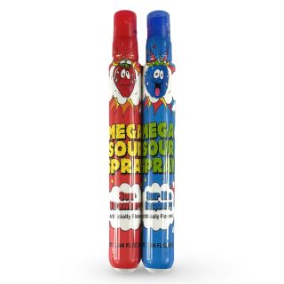 Sour Candy 2-Pack Variety | Build Your Own Assortment, Mega Sour Spray, Sour Strawberry and Blue Raspberry