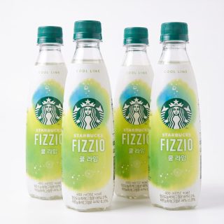 Starbucks Fizzio Korean Import Sparkling Drinks, 4 Pack | Cool Lime