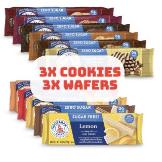 Voortman Sugar Free Cookies & Wafers Variety Surprise Pack – 3 Unique Cookies & 3 Unique Wafers | 6 Pack Rotating Flavors