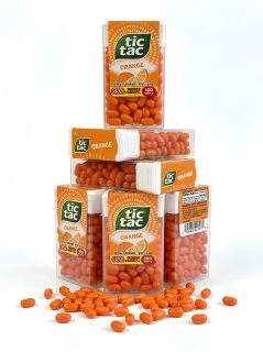 Tic Tac 100 Count Mint Packs – 6 Pack Bundle (600 Total Mints) | Orange