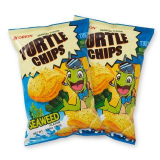 Turtle Chips Korean 4-Layer Crispy Snack Chips, 2 Pack | Seaweed