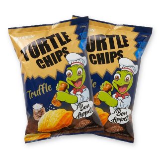 Turtle Chips Korean 4-Layer Crispy Snack Chips, 2 Pack | Truffle