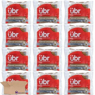 Ubr Oatmeal Chocolate Chip Granola Cookie Bars School Snacks | 2.2 Ounce | Pack of 12