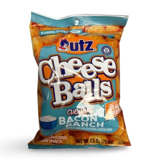 Utz Cheese Balls – 5 Pack Case | Bacon Ranch Cheese Balls, 2.5 Oz