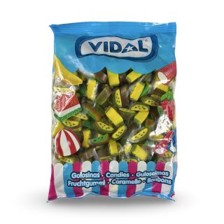 Vidal Imported 1 Kg Bags (2.2 Lbs) Swedish Scandinavian Candy | Kiwi Licorice Slices