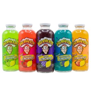 Warheads Sour Lemonade Variety Pack, 5 Naturally Flavored Sour Lemonades, 1 Pt, Green Apple, Strawberry, Grape, Blue Raspberry & Peach