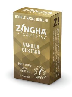 Z!NGHA Double Herbal Inhalers | Aromatherapy Nasal Inhaler, Caffeinated Vanilla Custard