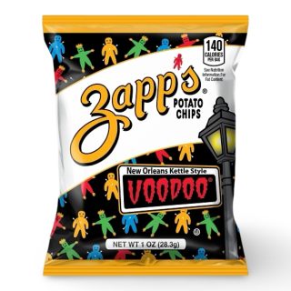 Zapp's Voodoo New Orleans Kettle Style Potato Chips, 1 oz Single Serve Bags, 60 Count Case, Bold Louisiana Snack