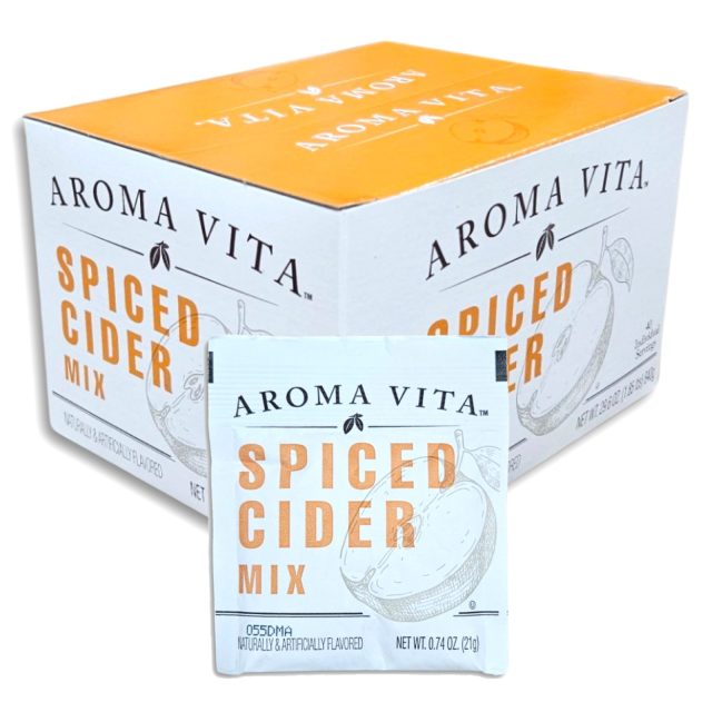 Aroma Vita Spiced Cider Mix Packets Value Pack, 0.74 oz Single Serve Packets, Box of 40
