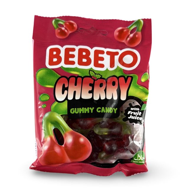 Bebeto Gummy  Cherry Gummy Candy, Halal Certified, 2.8 Oz (Case of 12)