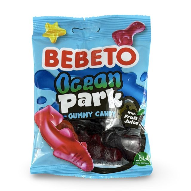 Bebeto Ocean Shapes Gummy Candy, Halal Certified, 2.8 Oz (Case of 12)