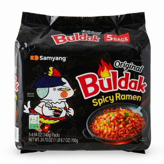 Buldak Spicy Chicken Ramen Korean Instant Noodles, 5 Pack | Original