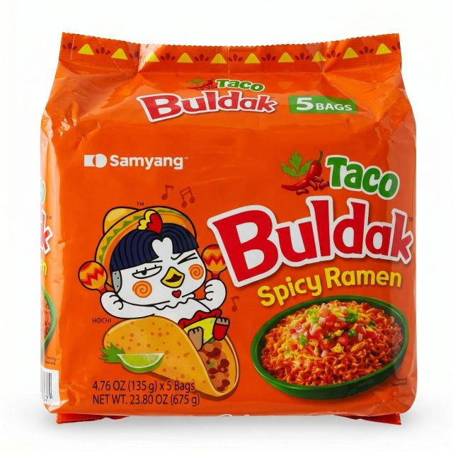 Buldak Spicy Chicken Ramen Korean Instant Noodles, 5 Pack | Taco