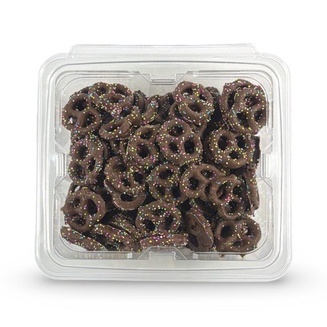 Carlotta's Bakery Chocolate Covered Pretzel Bites - Milk Chocolate & Pastel Nonpareils - 1 lb