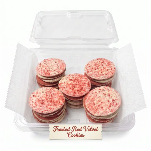 Carlotta's Christmas Themed Italian Cookies, 1 Lb Tub, (Red Velvet)