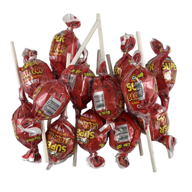 Charms Classic Candy Favorites – Super BlowPops, Approx. 13 Lollipops | Cherry