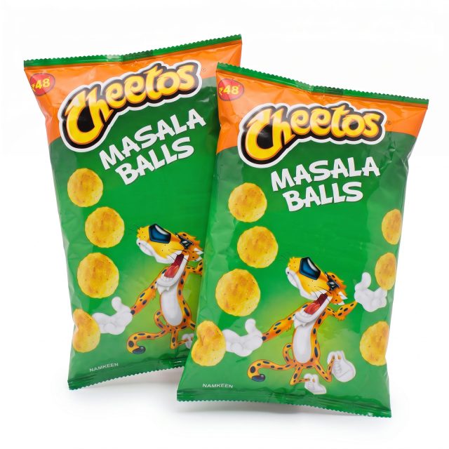 Cheetos Masala Balls from India, No Artificial Colors or Flavors, Crunchy Indian Masala Corn Snacks, 2 Pack, 84 g Each