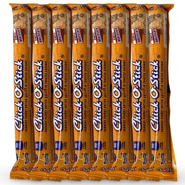 Chick O Stick Candy Bars | 8 Pack | Crunchy Peanut Butter Rolled In Toast Coconut | Peanut Butter Candy | .7 oz Bars