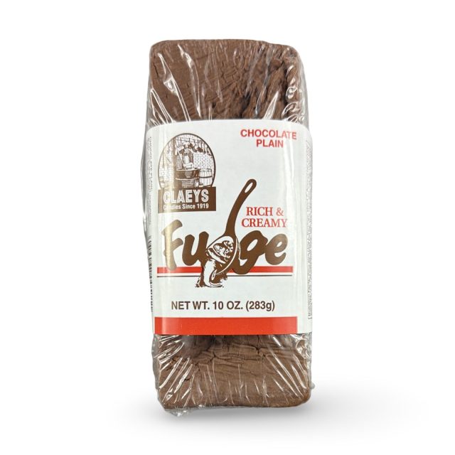 Claeys Rich & Creamy Fudge – Huge 10 oz Brick | Chocolate Plain