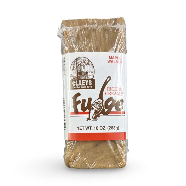 Claeys Rich & Creamy Fudge – Huge 10 oz Brick | Maple Walnut