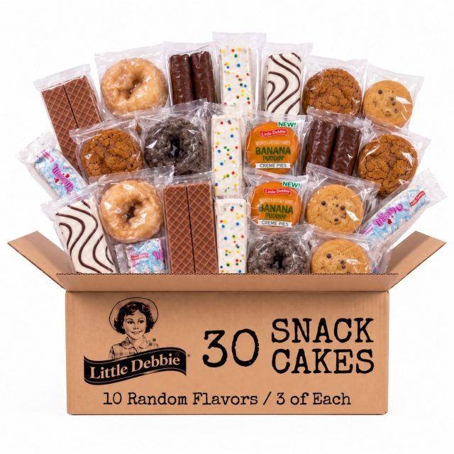 Comfort Care Boxes | Assorted Snack Cakes from Little Debbie, Hostess, Drake's & More | Little Debbie Nostalgia Box - 30 Cakes