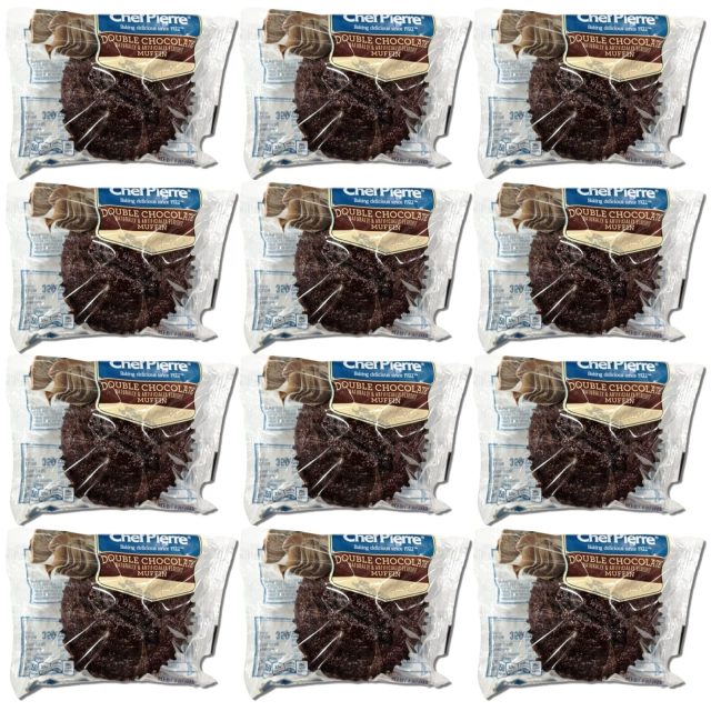 Chef Pierre Double Chocolate Muffins Individually Wrapped, 4 oz Bakery Muffins, Pack of 12