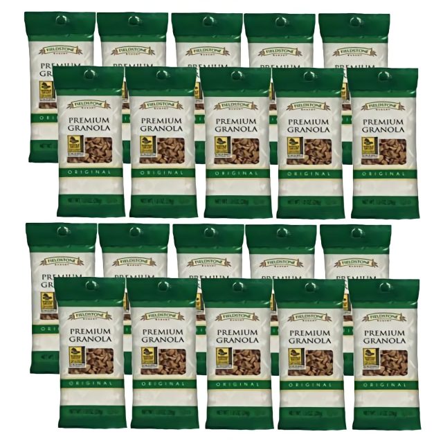 Fieldstone Premium Granola Packets – 1 oz Single-Serve, 20 Count Value Pack