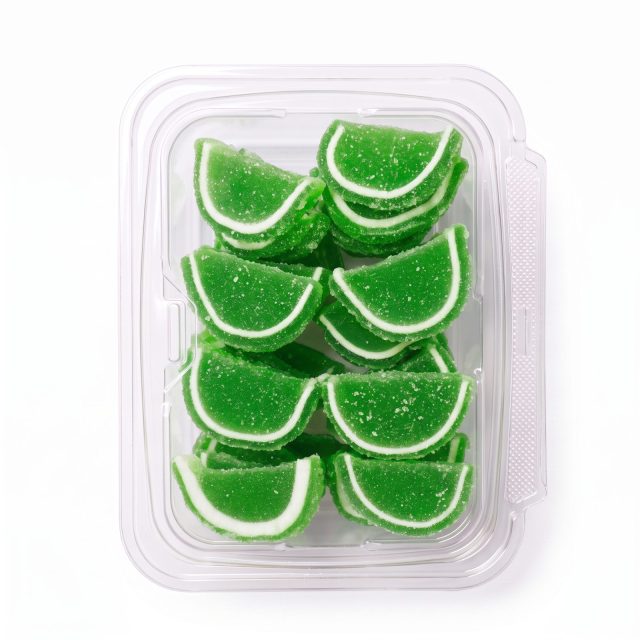 Gourmet Agar Jelly Fruit Slices, 1 lb Tub, Full Size, 20+ Fruit Flavors | Lime