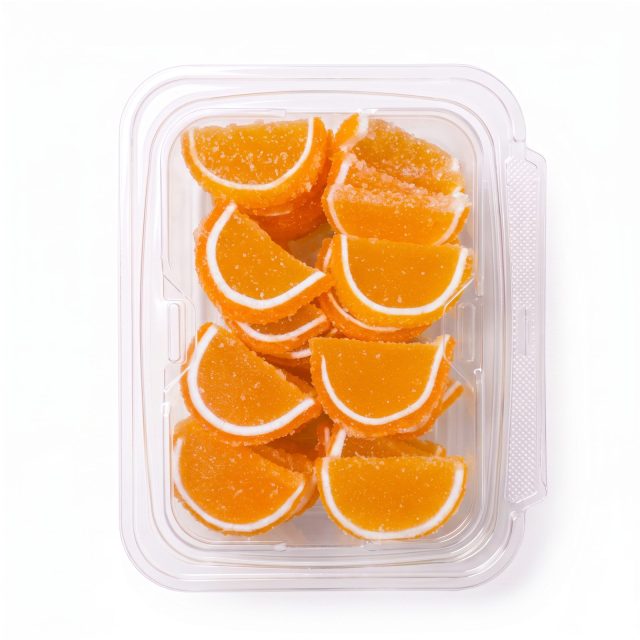 Gourmet Agar Jelly Fruit Slices, 1 lb Tub, Full Size, 20+ Fruit Flavors | Orange