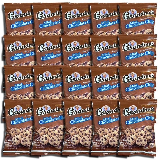 Grandma's Whole Grain Mini Chocolate Chip Cookies, 1.22 Oz, 20 Ct