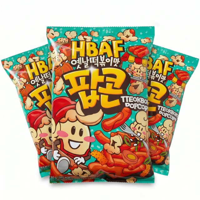 HBAF Korean Imported Exotic Popcorn,  3 Pack | Tteokbokki
