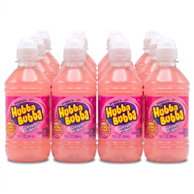 Hubba Bubba After-School Drinks, 10 oz Bottles | Outrageous Original (12 Bottles)
