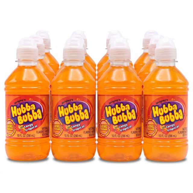 Hubba Bubba After-School Drinks, 10 oz Bottles | Tangy Tropical (12 Bottles)